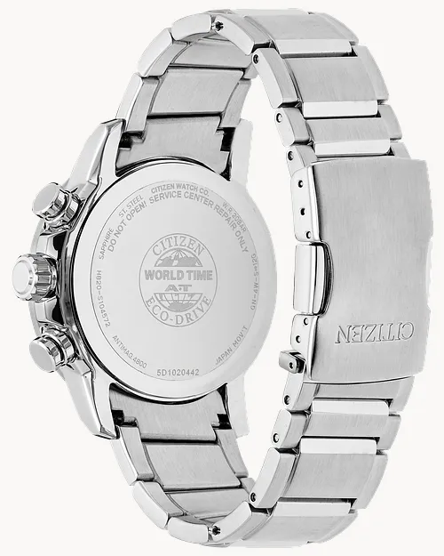World Time A-T Blue Dial Stainless Steel Bracelet AT9070-51L World Time A-T Blue Dial Stainless Steel Bracelet AT9070-51L